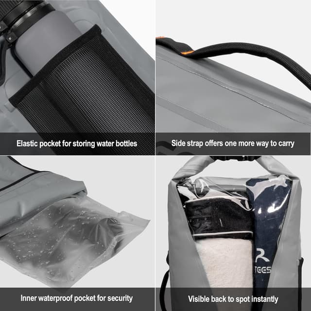 Detalle de Dry Bag Upgraded 45L/40L/30L/20L multifunction waterproof dry sack for paddleboarding, kayaking and more