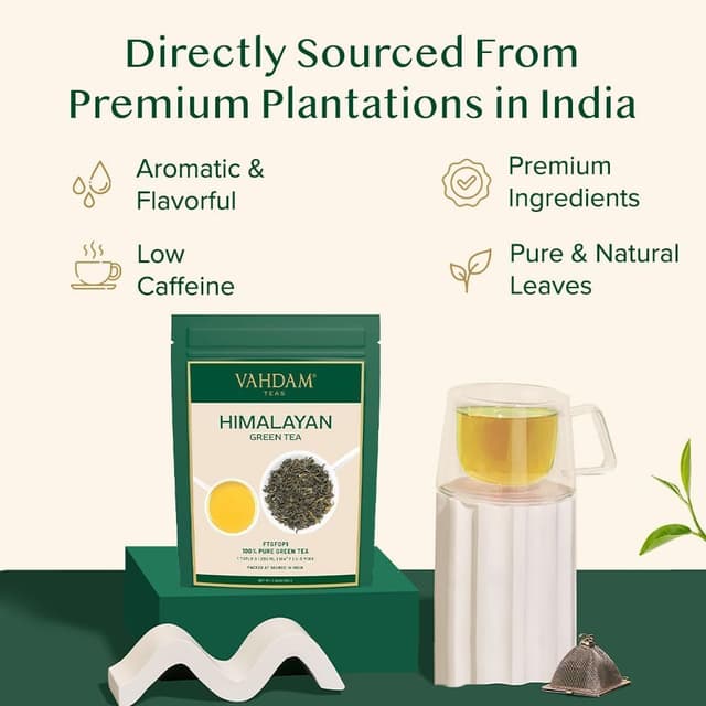 Thumbnail 3 de VAHDAM Té Verde Himalaya 🌿 100g, Natural y Aromático para Infusión