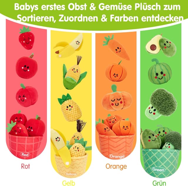 Thumbnail 1 de hahaland Baby Spielzeug 6-12 Monate Gemüs e Obst Plüsch