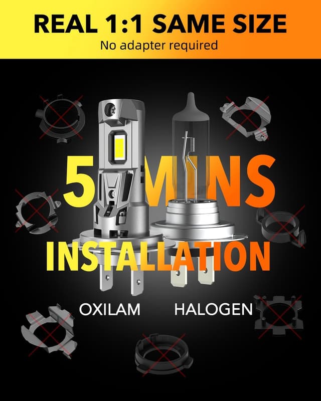 Thumbnail 4 de OXILAM H7 6500K 38000LM LED Headlight Bulbs