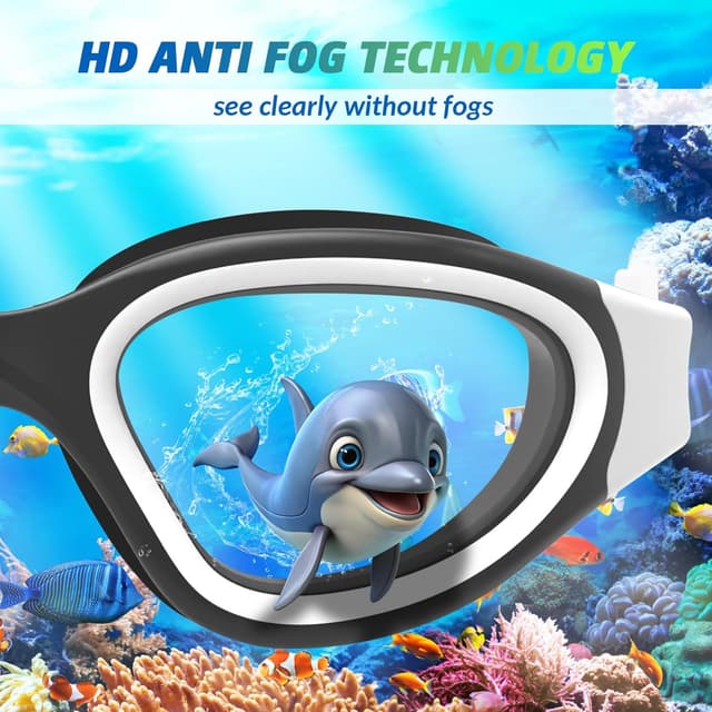 Detalle de HotSrace occhialini da nuoto polarizzati e antiappannamento UV con silicone morbido