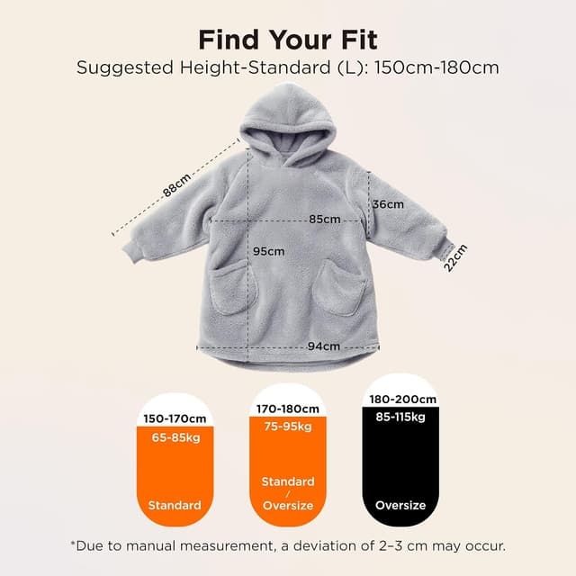 Thumbnail 6 de Bedsure Wearable Blanket Hoodie L cosy wearable blanket