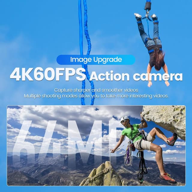 Thumbnail 2 de Camlance 4K 60FPS Touchscreen Action Cam 64GB