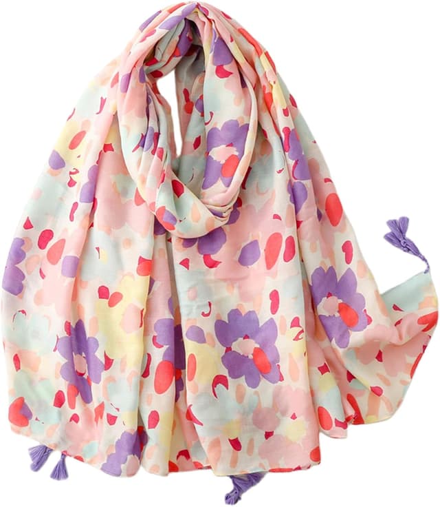 Detalle de prinfantasy Women Long Scarf Shawl Wrap (Soft Lightweight) 180 x 85cm