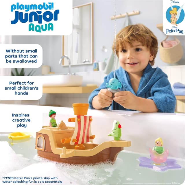 Detalle de Playmobil JUNIOR Aqua & Disney Tinkerbell’s Magic Fairy Swimming Flower (71772)