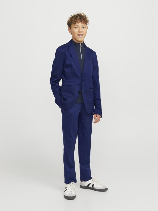 Detalle de Jack & Jones Junior Boy JJEJAXON: blazer e pantaloni monopetto per ragazzi