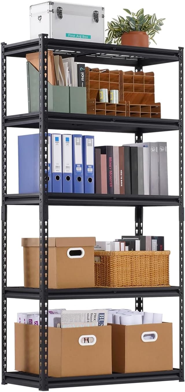 Detalle de VEVOR Étagère de rangement métallique de garage réglable 5 niveaux (907 kg)