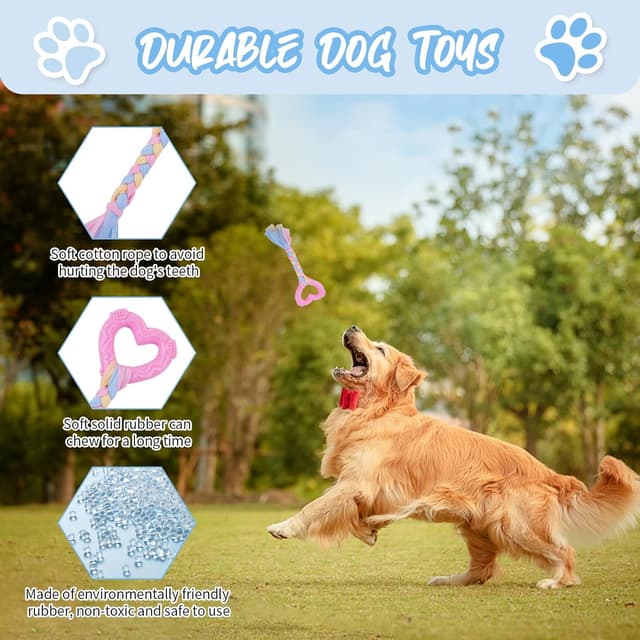 Detalle 2 de Ailvor Kauspielzeug Hund 5er Set Welpen