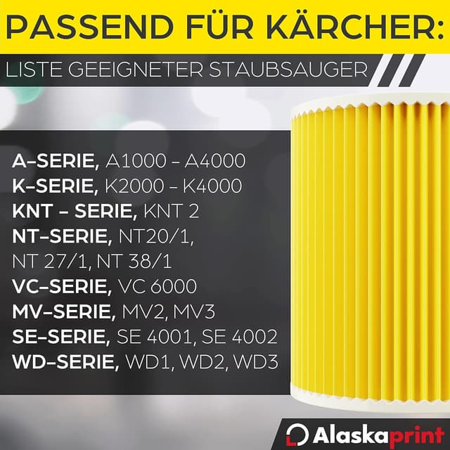 Thumbnail 4 de Kärcher WD3 Filterset 3x Patronenfilter passend