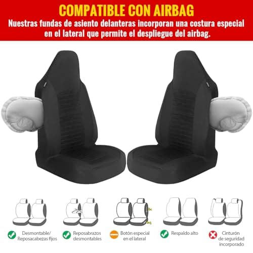 Thumbnail 2 de AUTOYOUTH Coprisedili anteriori universali per sedili con airbag