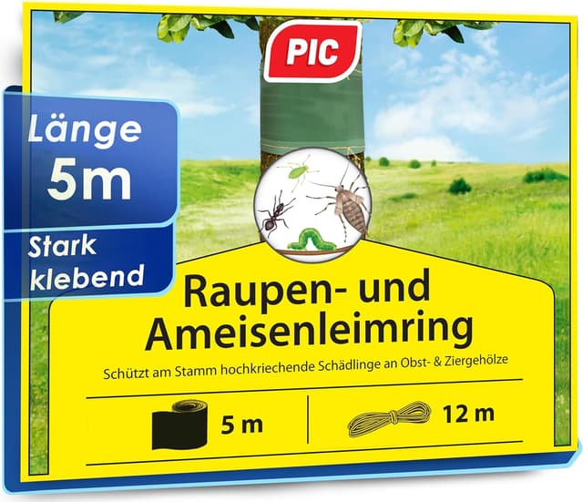 Detalle de PIC Leimringe für Obstbäume selbstklebend – 5 m Baumleimring gegen Ameisen & Raupen