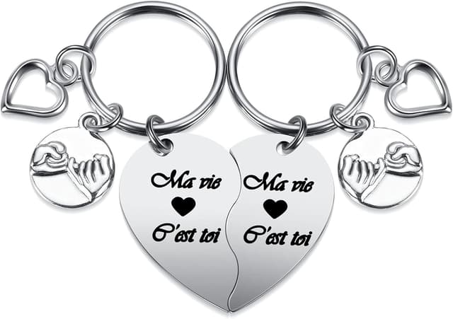 Imagen de PiercingJak Porte-clés cœur 36 mm pour couples en OfertitasTOP