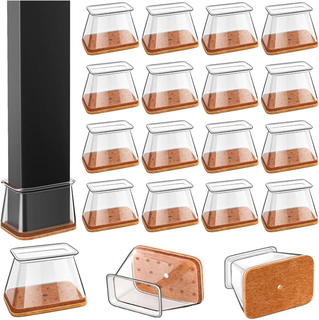 Thumbnail 6 de 32 gommini feltrini in silicone per sedie con gambe quadrate 27–36 mm