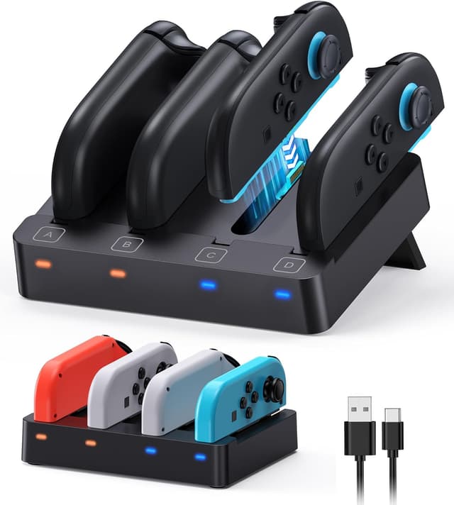 Detalle de Nintendo Switch Controller Charging Dock for Joy‑Con 2 & 1 ⚡