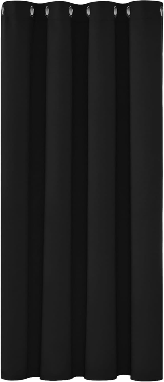 Detalle de Deconovo Tenda Oscurante Termica 132x138 cm con anelli, 1 pannello nero