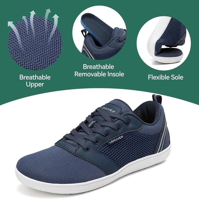 Detalle 2 de gitzing barefoot shoes Wide Toe Zero-drop trail trainers (unisex)
