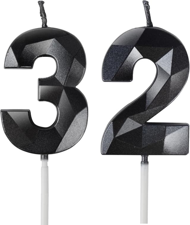 Thumbnail 6 de 75th Birthday Candles Number 75 Gold Cake Topper Candles (2-piece set)