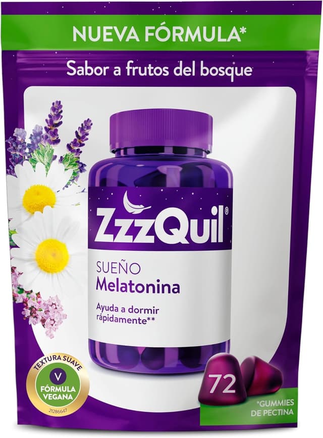 Imagen de ZzzQuil Sueño Fórmula Vegana 72 Gummies 🍬 en OfertitasTOP