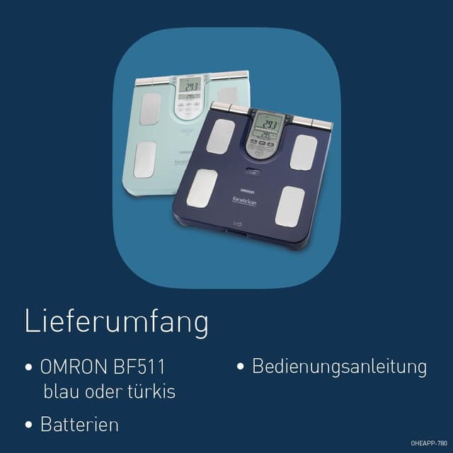 Thumbnail 6 de OMRON BF511 Körperanalysewaage 8-Sensoren