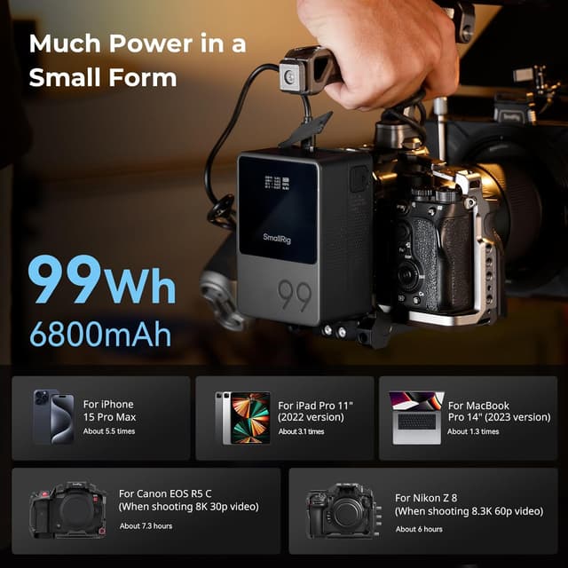 Detalle 2 de SMALLRIG VB99 Batterie V Mount 6700mAh