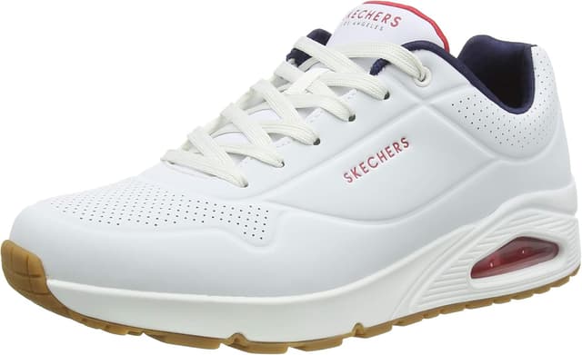 Thumbnail 6 de Skechers Uno Stand On Air Zapatillas Hombre 👟 White Durabuck 43EU