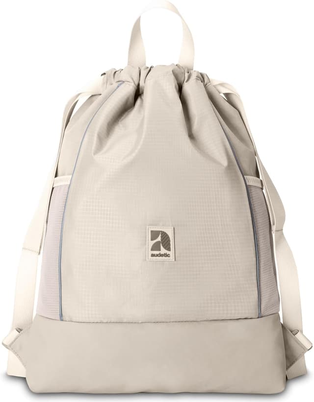 Detalle de AUDETIC Turnbeutel für Damen & Herren „Fit“ – Sportbeutel mit Kordelzug, verstellbaren Trägern, wasserabweisend (10 Liter)