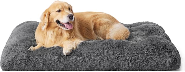 Detalle de Bedsure Dog Crate Bed Extra Large (XXL) 119x74cm – Fluffy washable crate mattress with anti-slip base and warm pillow cushion