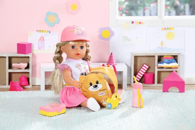 Thumbnail 6 de BABY born Zapf Creation Kindergarten-Rucksack-Set 834961 (36 cm) in Bärenform mit Lunchbox & Trinkflasche, gelb