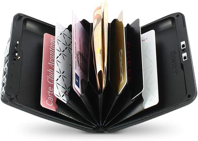 Detalle de ÖGON -DESIGNS- Code Wallet Aluminium-Geldbörse mit Zahlenschloss, RFID- und Anti-Entmagnetisierungsschutz