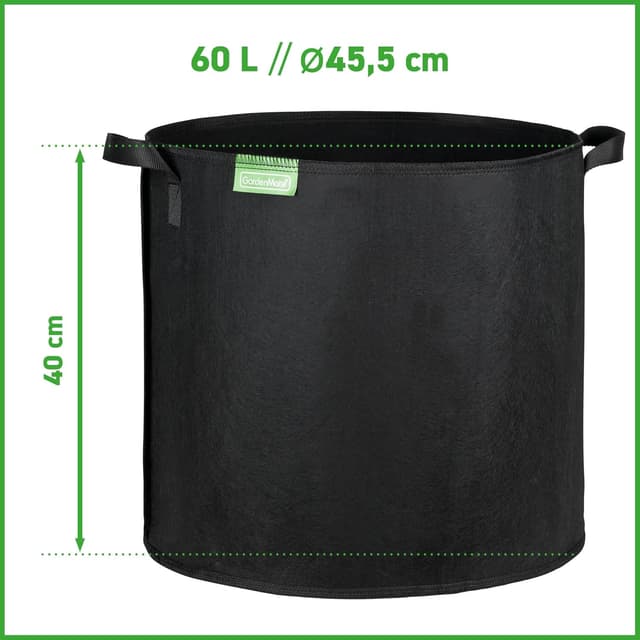 Detalle 2 de GardenMate 6X Pflanzsack 60 l Vliesstoff