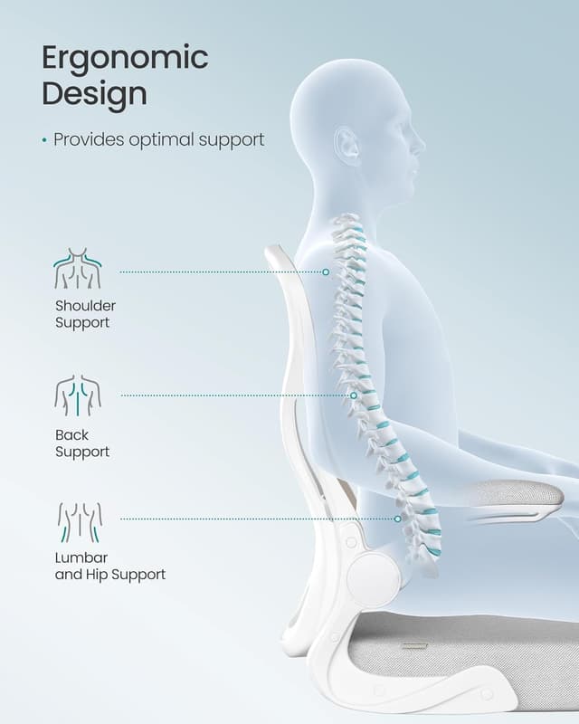 Detalle 1 de SONGMICS office chair with lumbar support