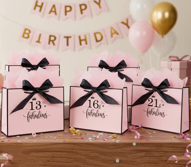 Thumbnail 4 de 16th birthday gift bag 11 x 8 x 4 in