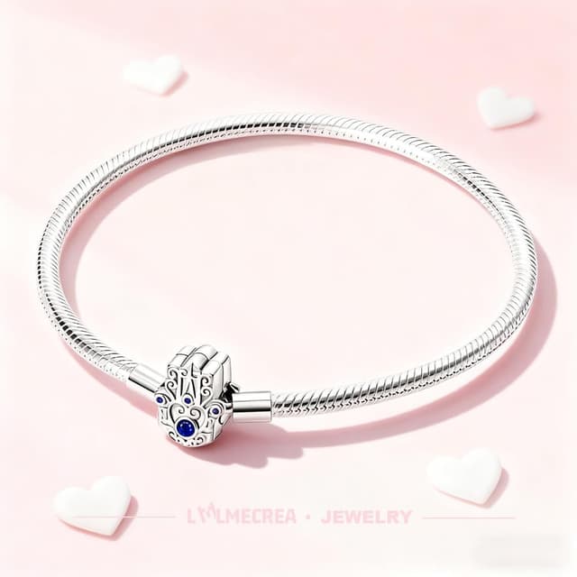 Detalle 2 de LMLMECREA Damen Charm Armband 21 cm 925 Silber