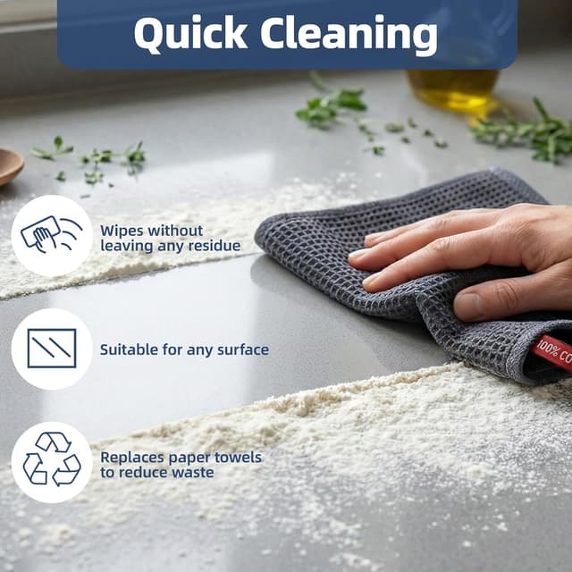 Thumbnail 5 de Carehabi Torchon Cuisine 6PCS 30x30cm