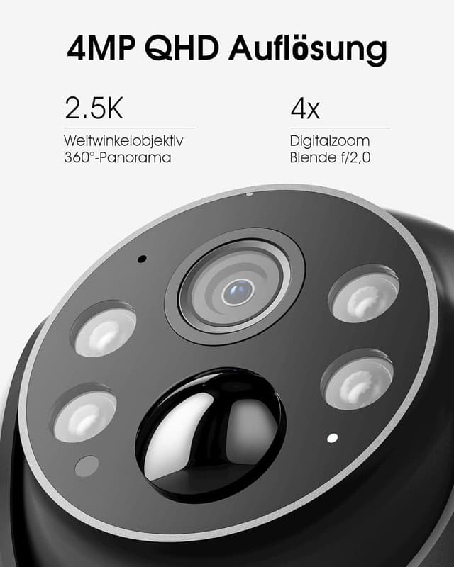 Detalle 1 de ARCCTV 4MP Solar WLAN Kamera für Außen