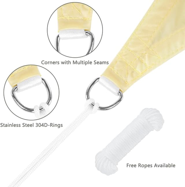 Detalle 2 de OFFCUP Tenda Parasole vela ombreggiante 2x3 m ⛱