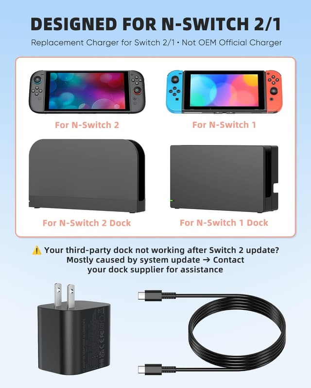 Detalle 2 de KOVA Switch 2 Charger 60W