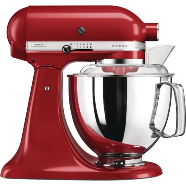 Detalle de KitchenAid 5KSM175 PS EER robot de cocina 4,8 L rojo, con acción planetaria y accesorios incluidos