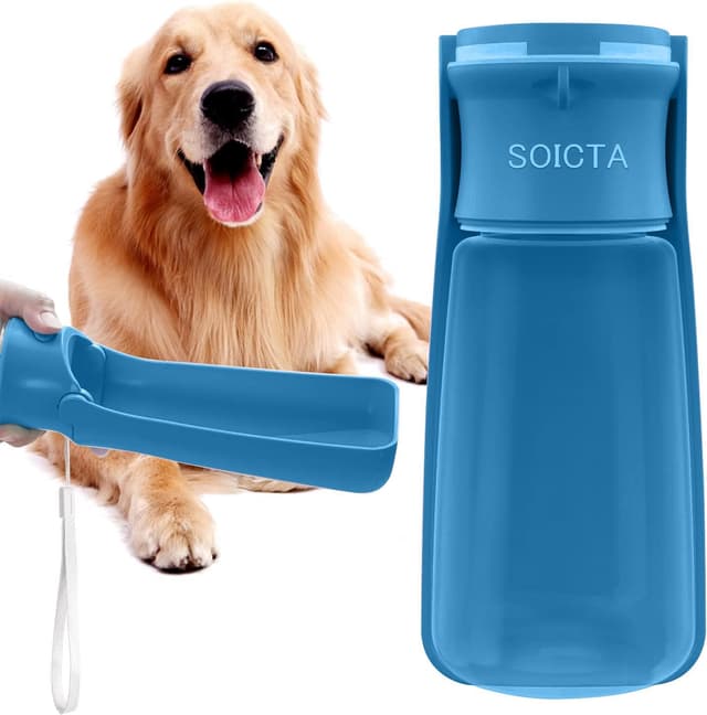 Thumbnail 6 de SOICTA Portable Dog Water Bottle (Foldable) in Purple – 19OZ or 12OZ for Walking