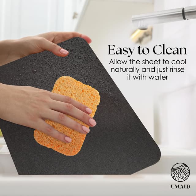 Detalle 2 de UMAID Pizza Steel for Oven & Grill (16"x13.4", 1/4" thick) — pre-seasoned carbon steel baking steel