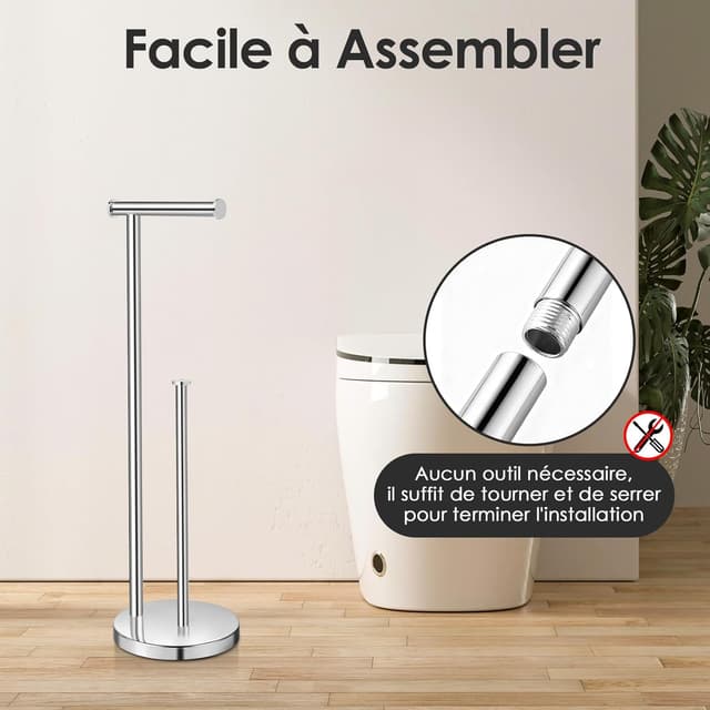 Thumbnail 4 de Porte Papier Toilette sur Pied Antirouille