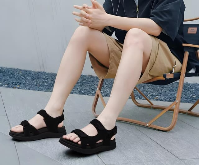 Detalle de KuaiLu Mens Arch Support Sandals for 1.2in heel cup