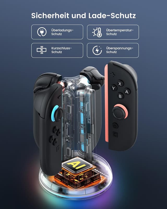 Detalle 2 de TRANSNOVO Ladestation für Switch 2