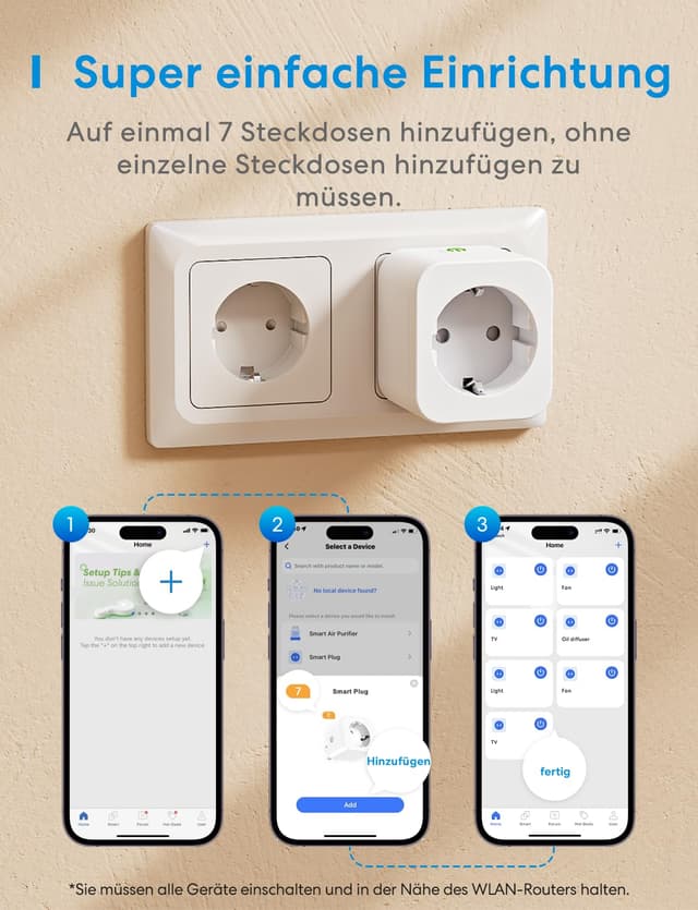 Thumbnail 6 de Meross Smart-Steckdose mit Verbrauchsmessung (16A) – Bluetooth/WLAN, Alexa & Google Home, Zeitschaltuhr, für Balkonkraftwerk (2er-Set)