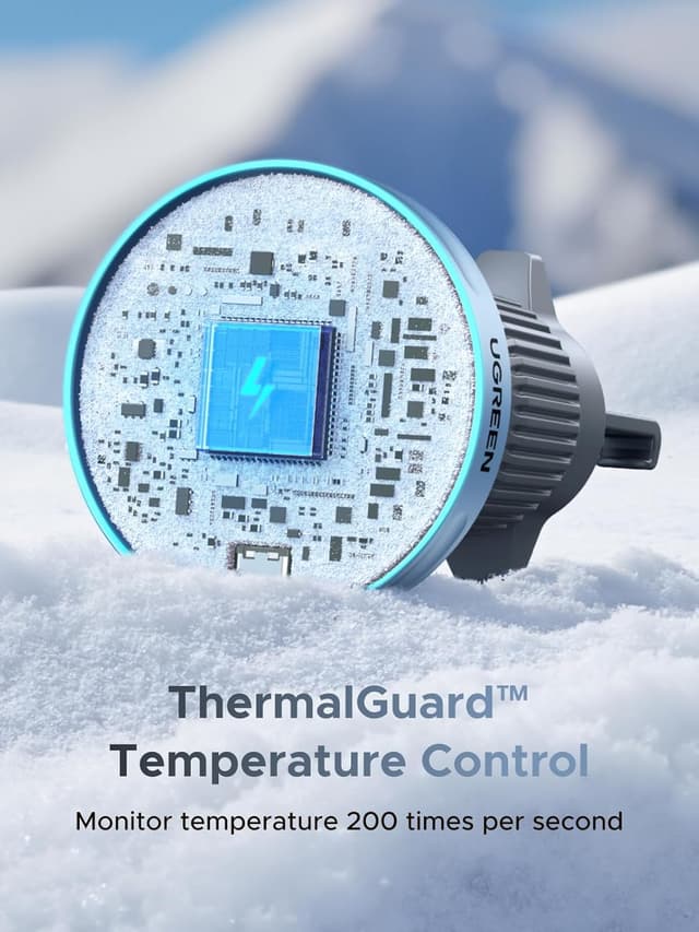 Thumbnail 3 de UGREEN MagFlow Qi2 25W caricatore wireless auto magnetico per iPhone