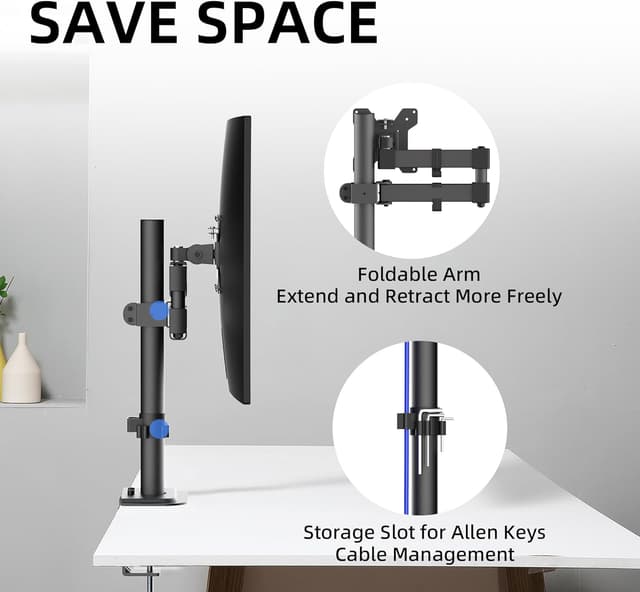 Detalle 2 de Single Monitor Arm Desk Mount 10kg