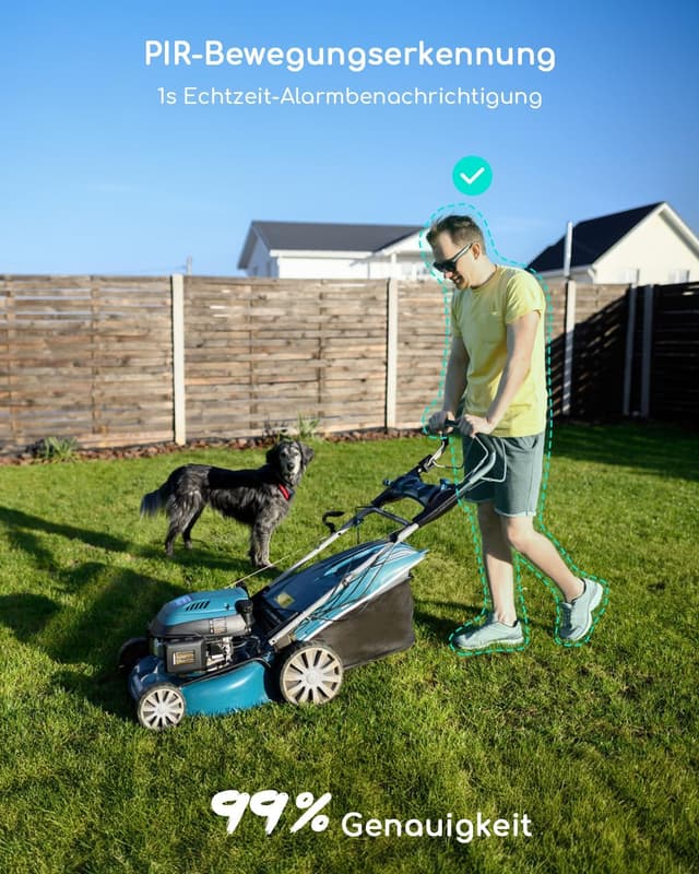 Thumbnail 6 de COOAU 4MP Überwachungskamera Außen Solar Set 64G Speicher 360°