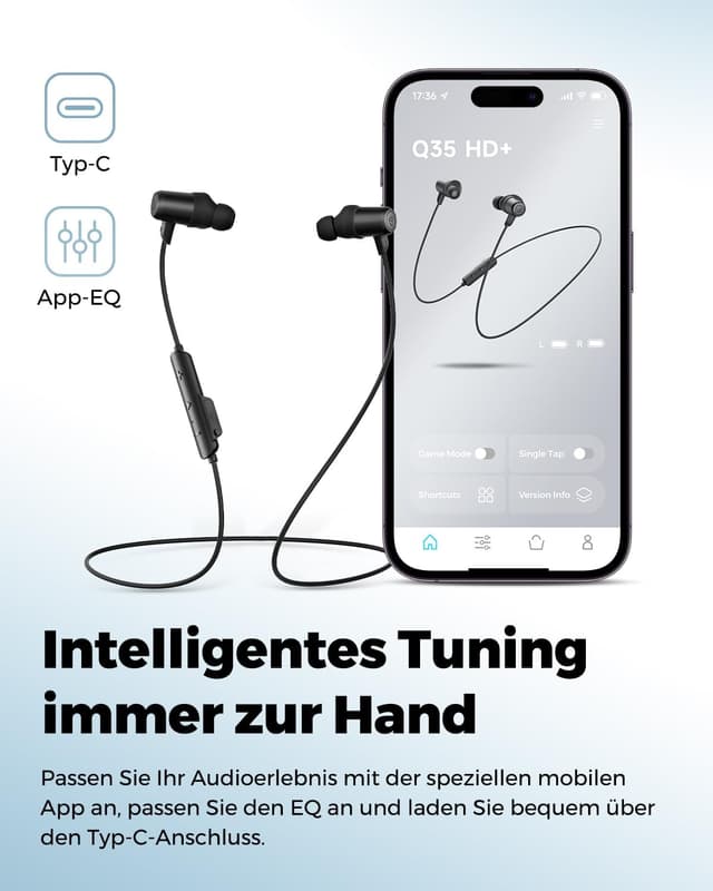 Thumbnail 6 de SoundPEATS Q35 HD+ In-Ear Bluetooth 5.2 Kopfhörer, 17 Std