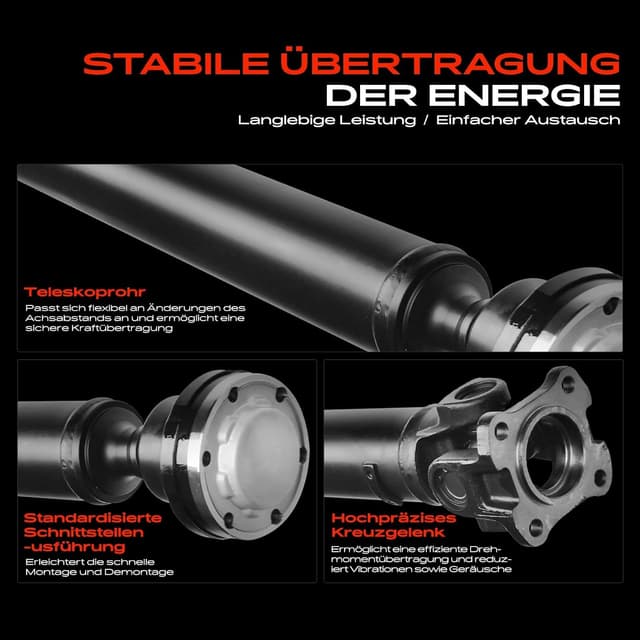 Detalle de Vorne Kardanwelle/Gelenkwelle für Kia Sorento I JC (2.4/2.5/3.3/3.5) 2002–heute, Vergleichs-Nr. 49100-3E150