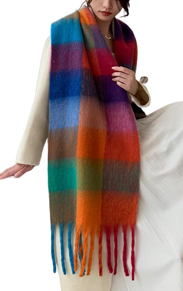 Thumbnail 2 de Wander Agio Winter Women Warm Scarf — Long Plaid 🧣